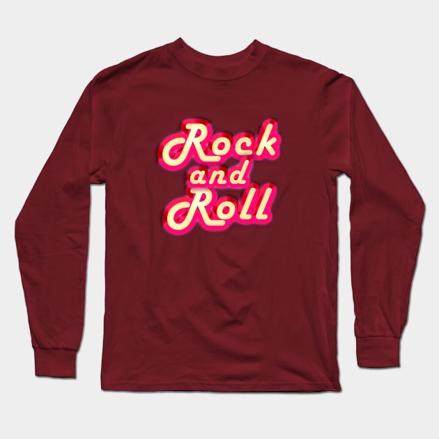 Neon Rock and Roll Long Sleeve T-Shirt by Gaspar Avila